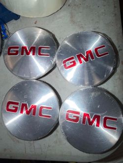 GMC hub caps 83mm red