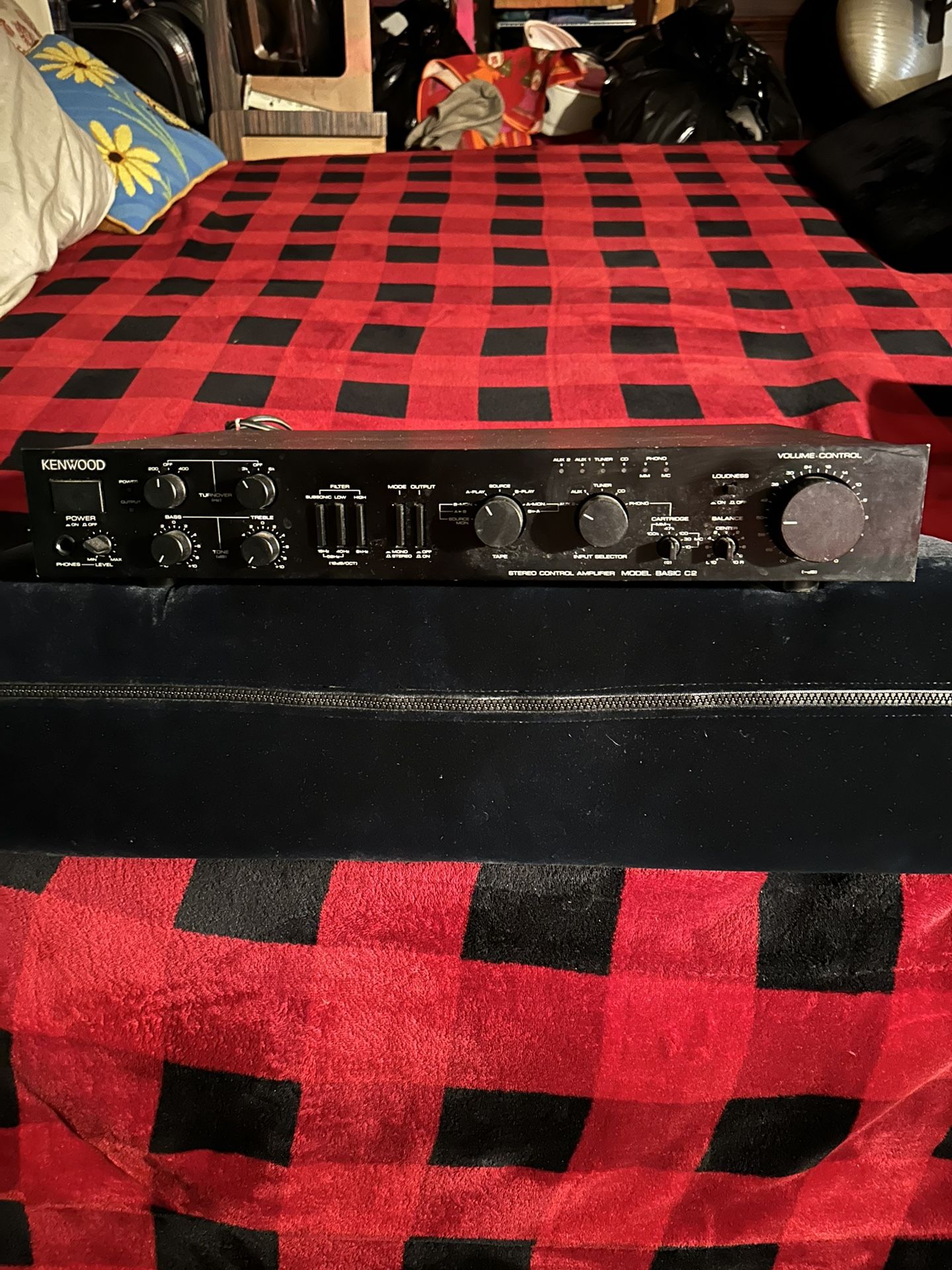 Vintage Kenwood Stereo Control, Amplifier, Model Basic C2