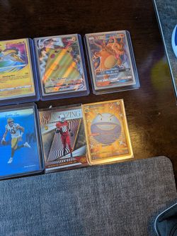 football, baseball and Pokemon cards