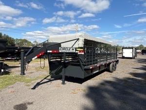 Circle W 6.5 x 24 Gooseneck LiveStock Trailer 14k