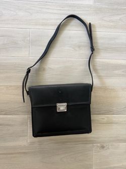 Black leather camera case