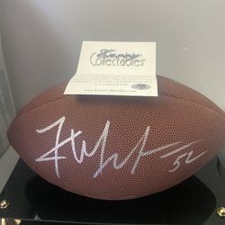 Khalil Mack Signed Football