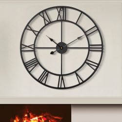 Wall Clocks-Black/Gold