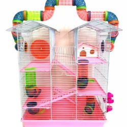 Pink Hamster Cage
