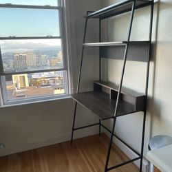 Vertical Desk  with shelves (36” W) and Chair