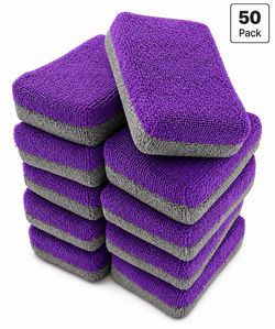 Professional Microfiber Applicator Pads (50 Pack)