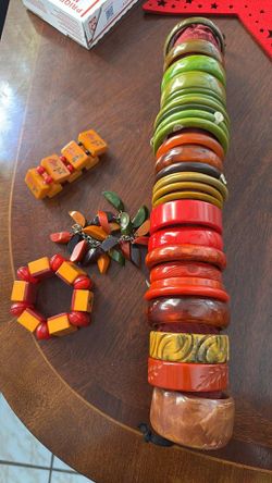 Bakelite Bangle, Bracelets, And Necklaces