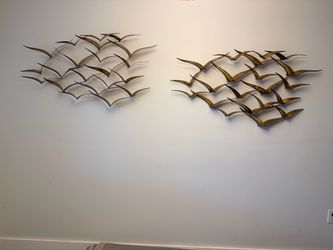Metal Flying Birds Wall Art Set of 2