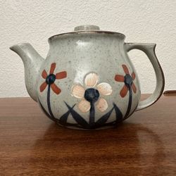 Vintage Boho MCM Jungalow Hand Painted Tea Pot