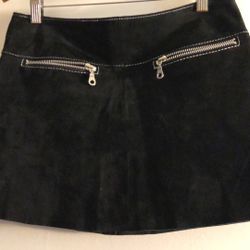 Arden B Black Suede Mini Skirt (2)