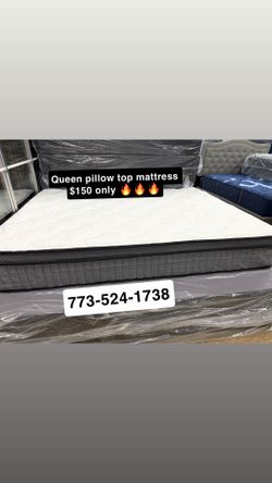 Pillow top mattress queen size brand new super comfortable $150 only