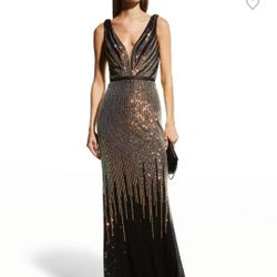 Sleveless Ombre Sequin Gown