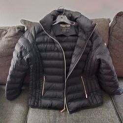 Michael Kors Black Zipper/Hooded Jacket