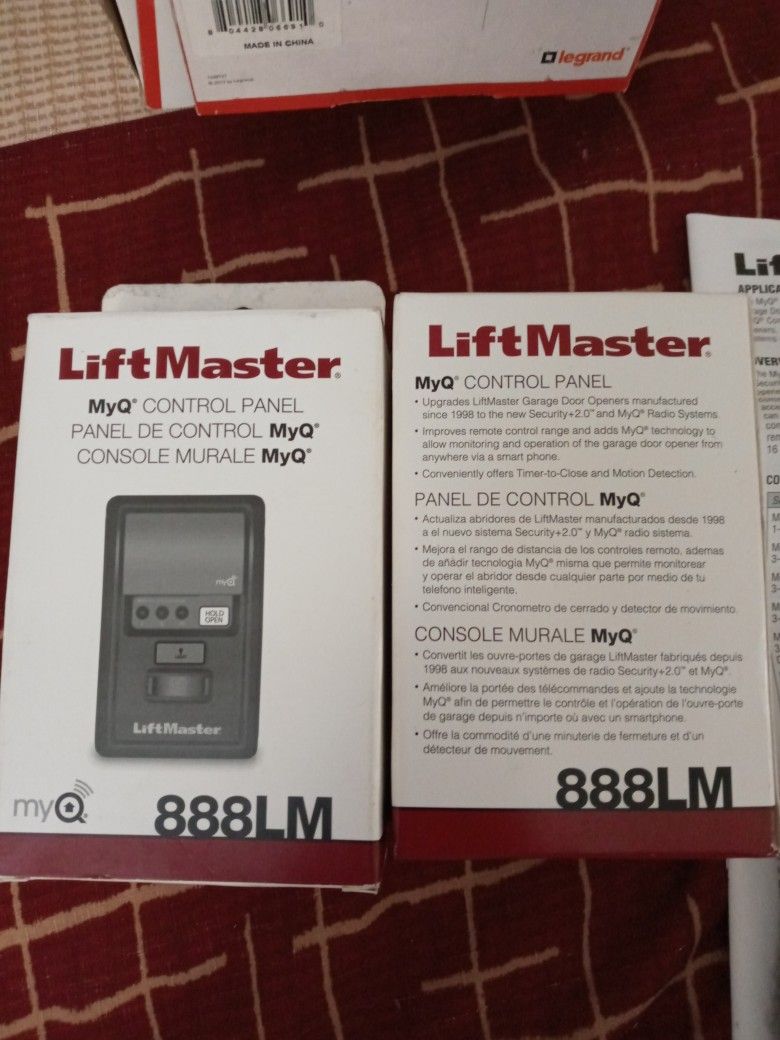 (2) LiftMaster MyQ Control Panels