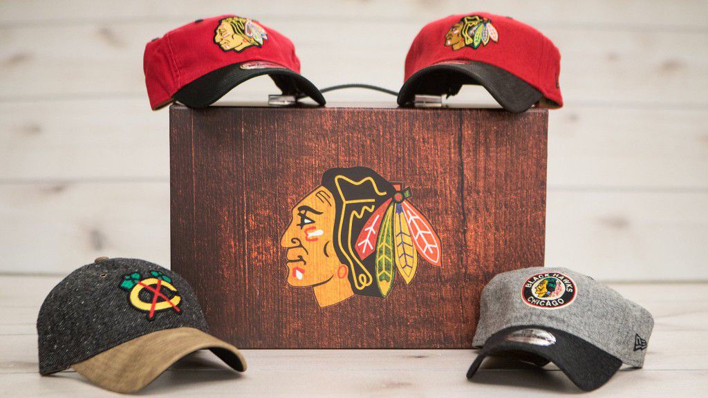 Blackhawks Collector box with 4 hats. Still available if you are seeing this.