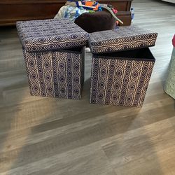 bebrand new storage cube boxes blue organizers for cube shelf’s ottoman  stool