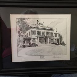 Lithograph of "Westland" home of Grover Cleveland