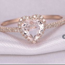 2pes Set Exquisite 925 Sterling Silver Natural White Sapphire Diamond Wedding Ring Set Size 7