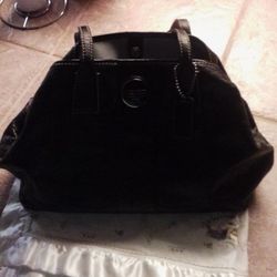 Black Coach Stiched C Logo Bag