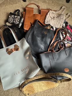 Lot of 9 Women’s Handbags & Purses  Tory Burch, Ted Baker, Betsey Johnson, & More!