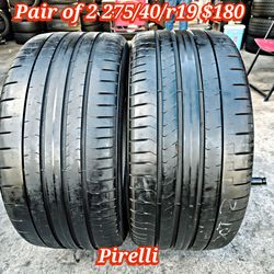 Pair of 2 Pirelli tires 275/40/r19 ‼️ free instalation and balance ‼️