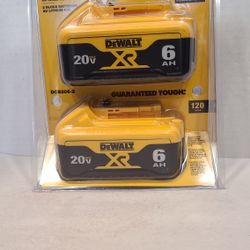 Ss-50 Dewalt 20v XR Lithium Ion 6 AH Batteries 2-Pack 