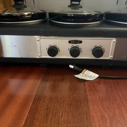 Bella 3 x 1.5-Quart Triple Slow Cooker Server