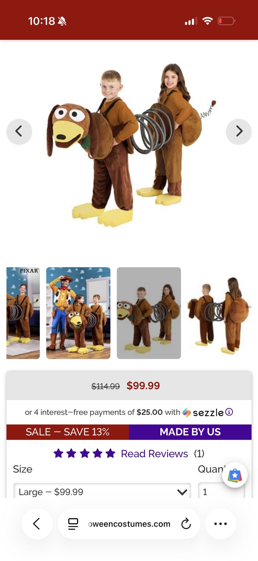 Slinky Dog costume