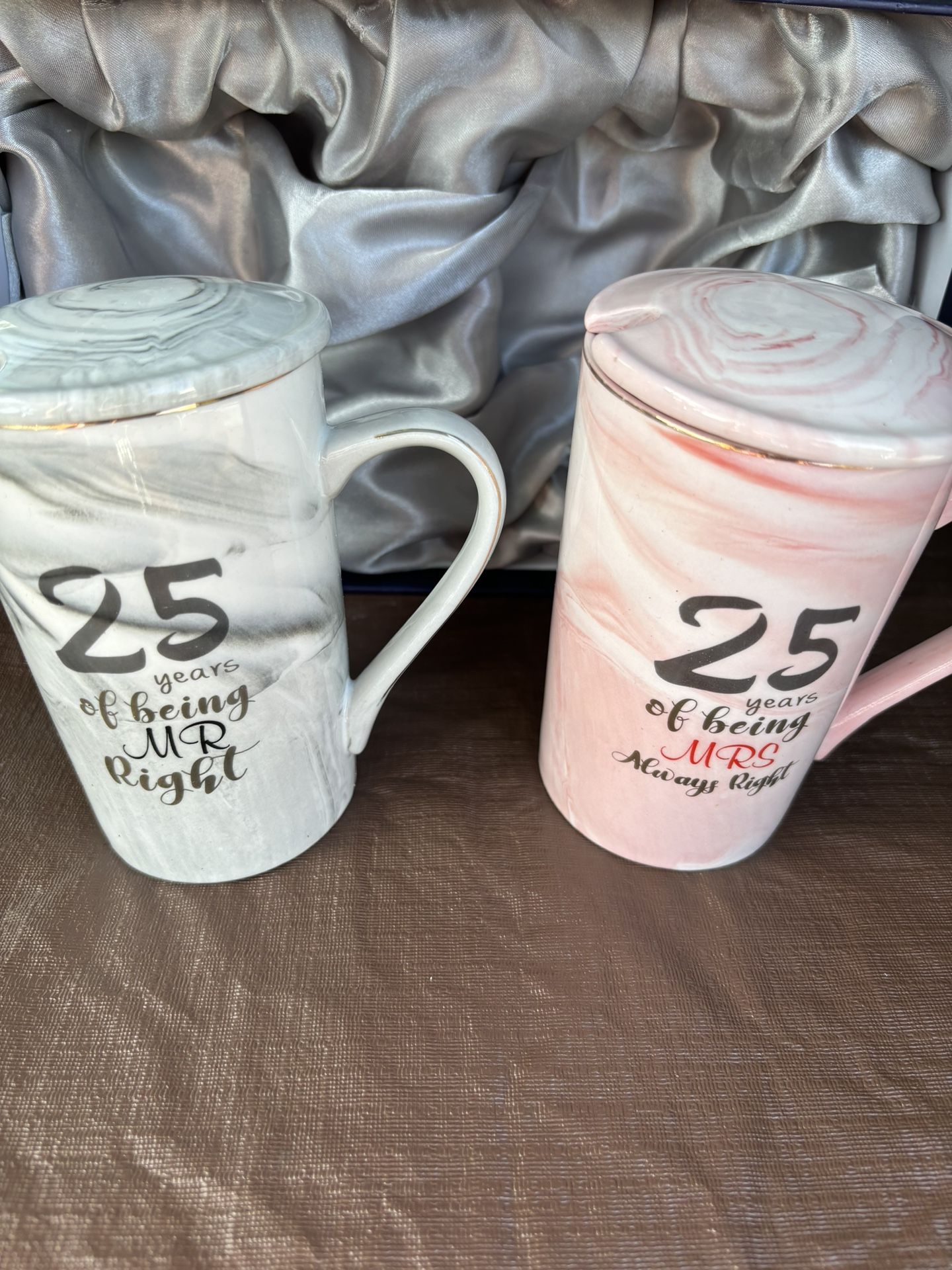 25th wedding anniversary coffee mugs mr. and Mrs.