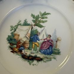 Beautiful Crooksville China Company Plate Dance Scene 