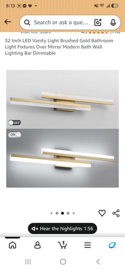 LED Gold Vanity light