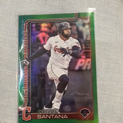 Carlos Santana Numbered baseball card