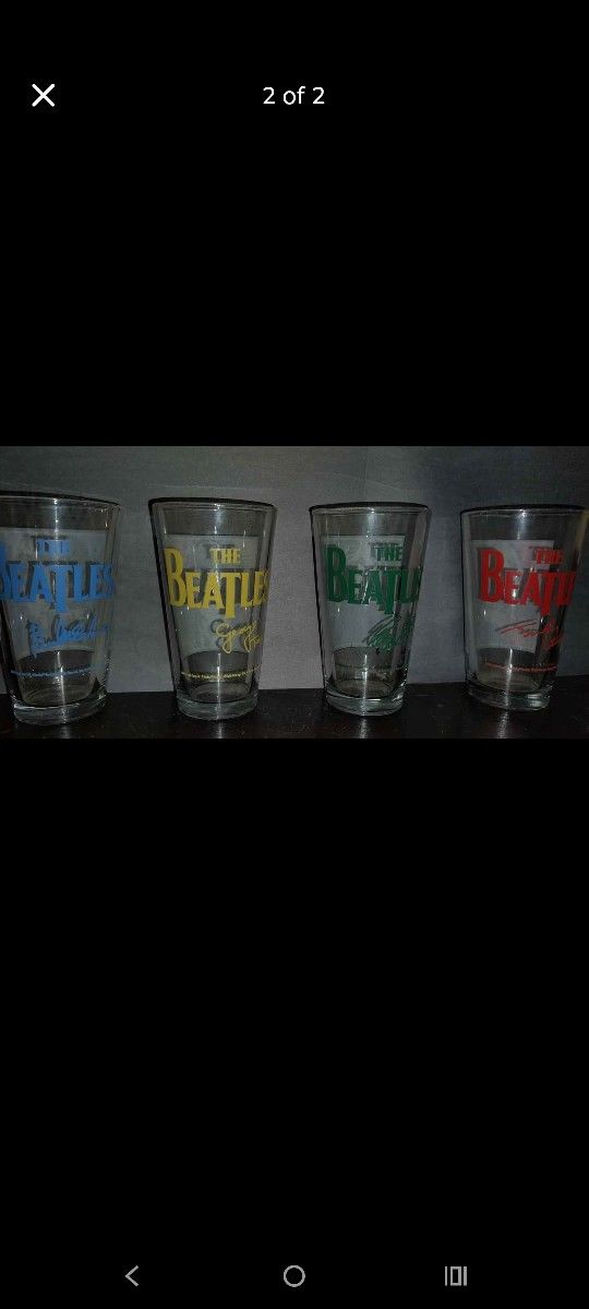 The Beatles Glass Cup Collection