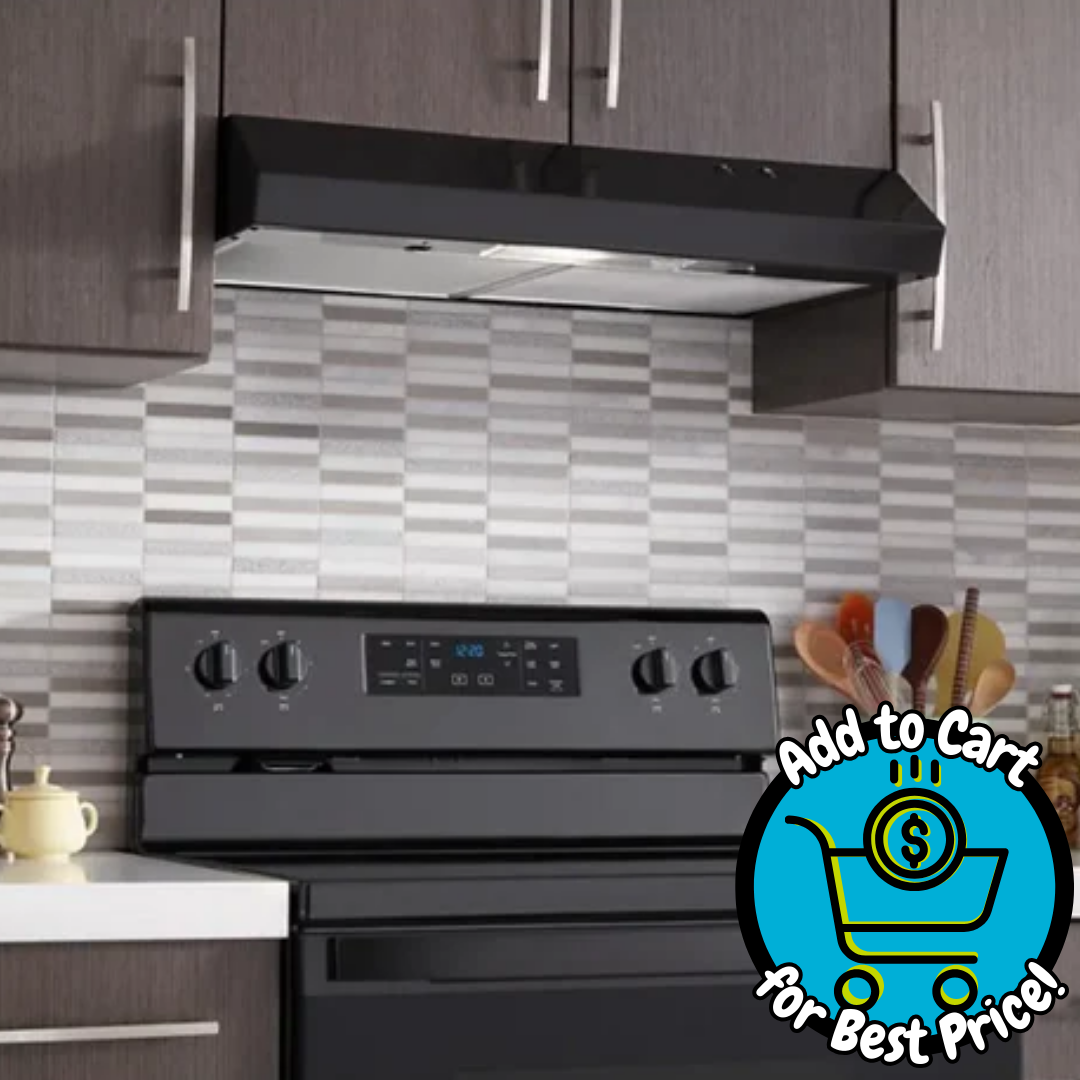 Whirlpool 30" Under Cabinet Range Hood in Black