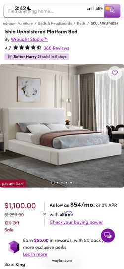 Ishia Upholstered Platform Bed