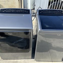 Whirlpool Set Washer And Dryer Top Loads Stainless Steel