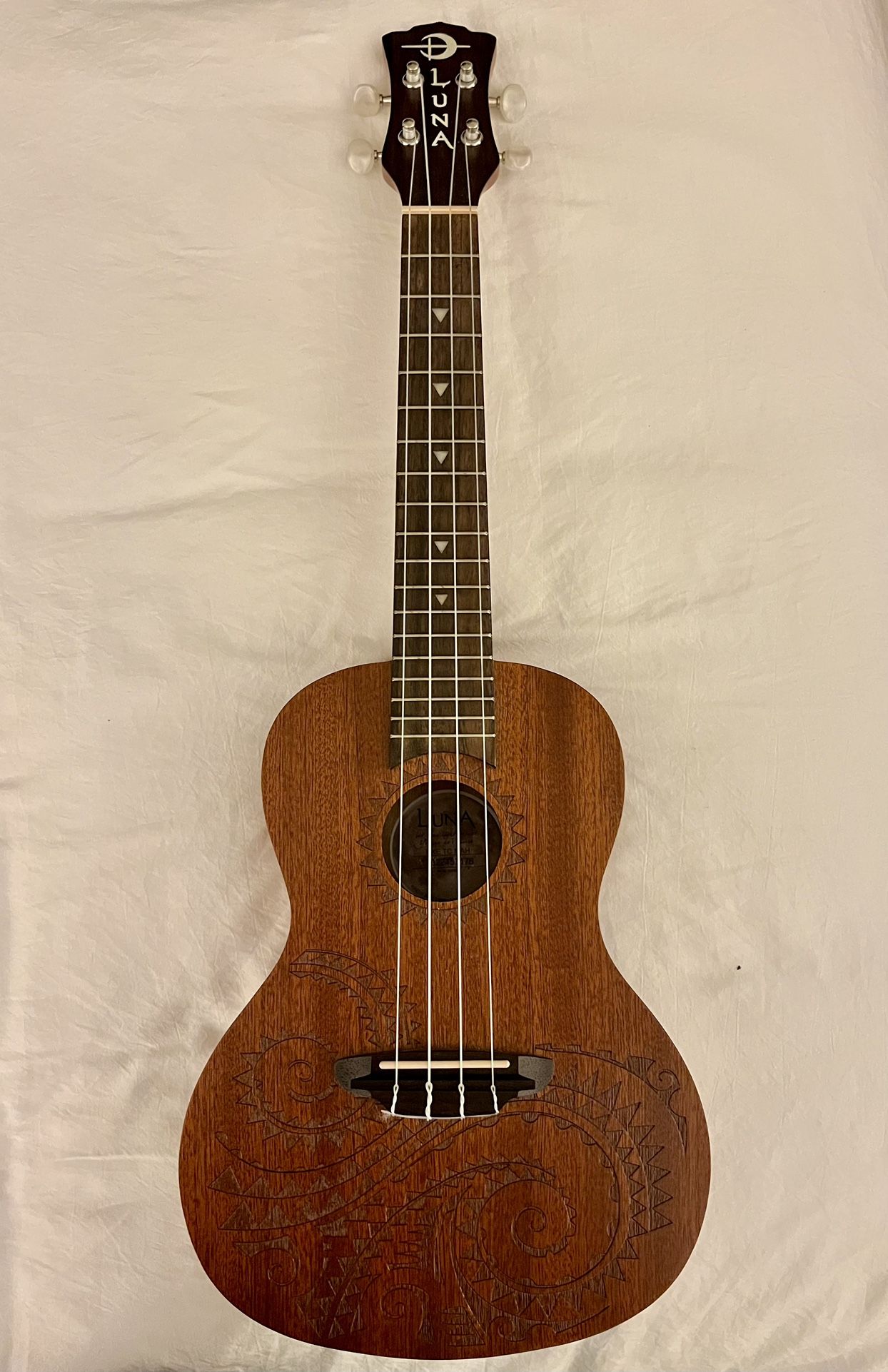Luna Tattoo Concert Mahogany Ukulele with Gig Bag
