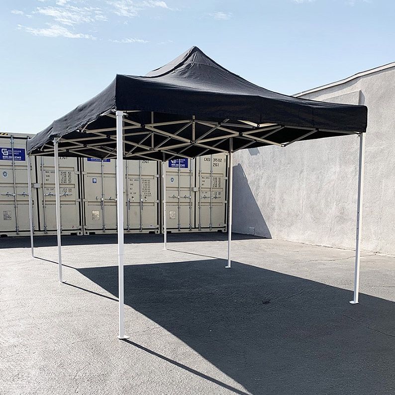 $185 (New in box) Heavy-duty 10x20 ft outdoor ez pop up canopy party tent instant shades w/ carry bag (black, red)