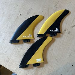 FCS 2 Mick Fanning Thruster Surfboard Fins, Large 