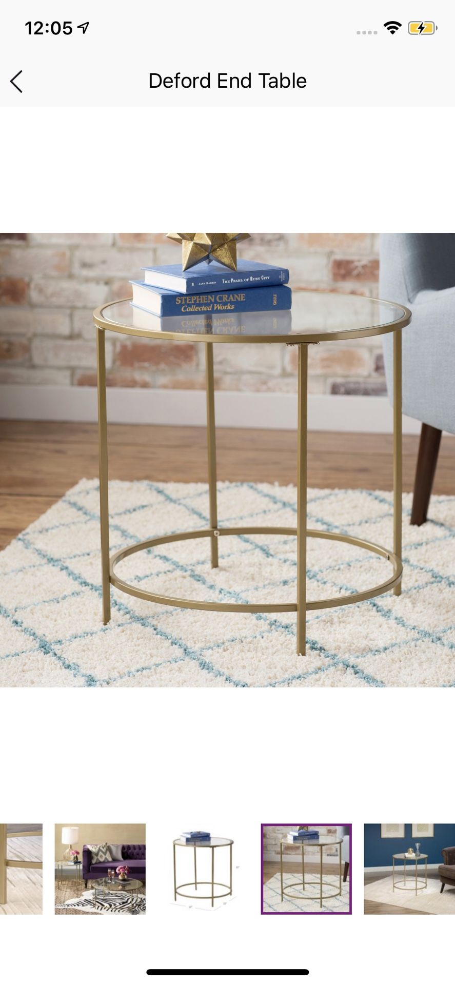 Price Negotiable Set of Two Gold End Tables