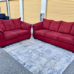 Red Sofa Set 