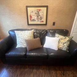 Sturdy Faux Leather Sofa