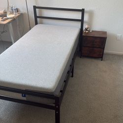 Twin Casper Mattress & Bed Frame + FREE Nightstand