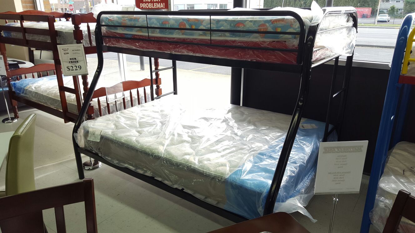 Black Metal Bed Frame - Twin Bunk Bed