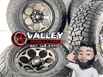 17x9 Oem Offroad wheel  Gold  Champagne  0 et  W 285 offroad tire   ——$1399 cash carry rims tires —-