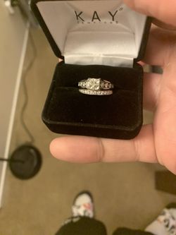 Engagement ring and wedding band size 7