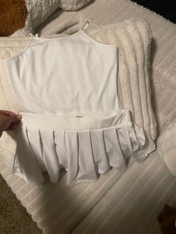 White Tennis Skirt Set