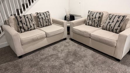 Beige sofa set
