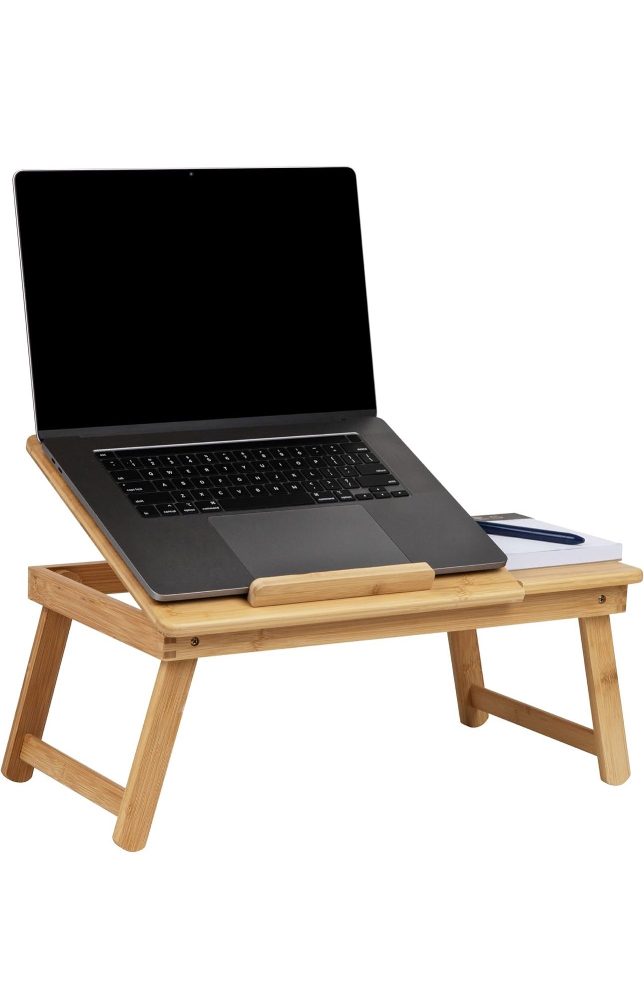 Adjustable Bamboo Laptop Bed Desk / Lap Desk – Foldable & Multi-Purpose