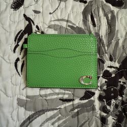 Wavy Zip Card Case In Coachtopia Leather With Key Ring